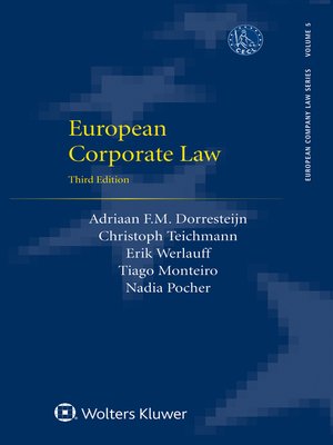 cover image of European Corporate Law
